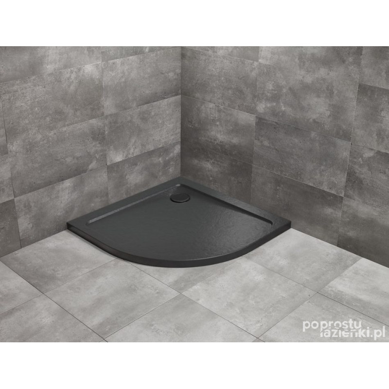 Brodzik półokrągły 80x80 Doros A Stone Black Radaway (SDRA8080-01-54S)