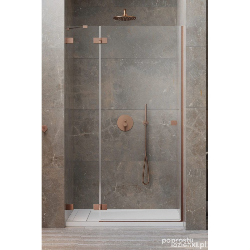 Drzwi prysznicowe 100 Lewe Essenza Pro Brushed Copper DWJ Radaway (10099100-93-01L)