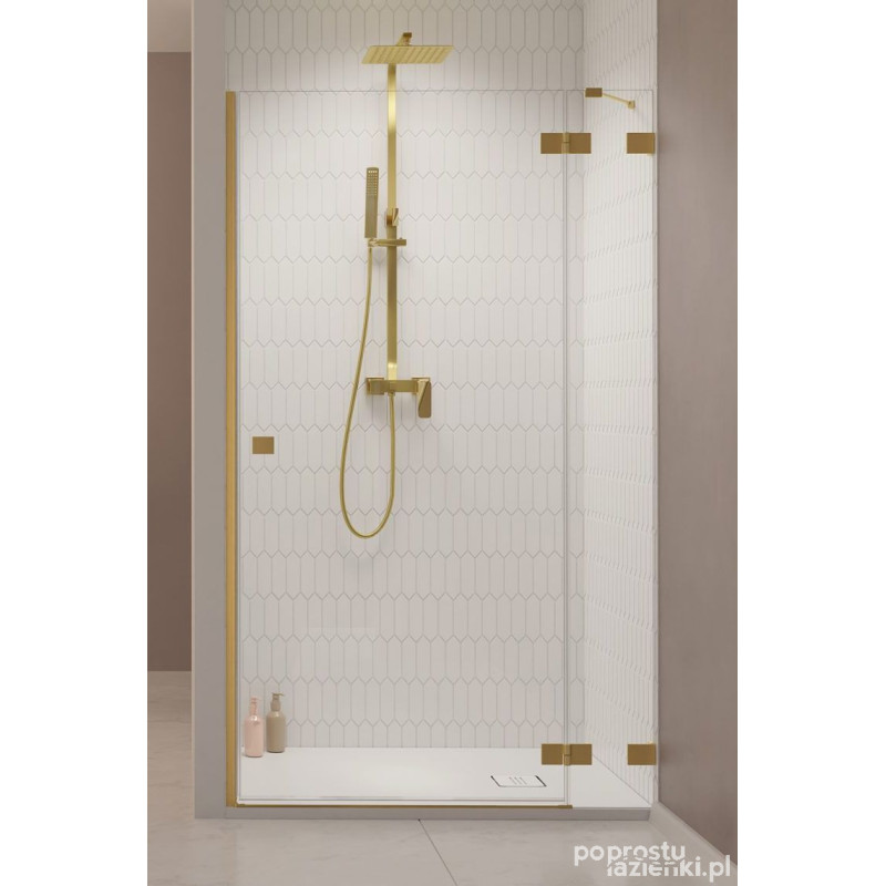 Drzwi prysznicowe 120 Prawe Essenza Pro Brushed Gold DWJ Radaway (10099120-99-01R)