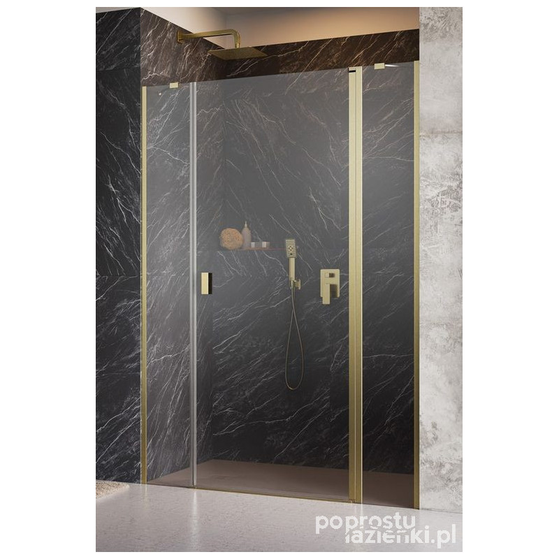 Drzwi prysznicowe 130 Nes Brushed Gold DWJS Radaway (10038130-99-01R)