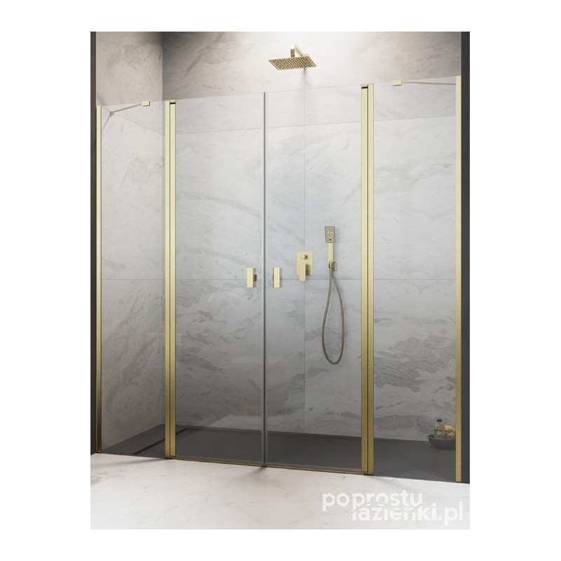 Drzwi prysznicowe 180 Nes Brushed Gold DWD II Radaway (10037093-99-01 + 10041087-99-01)