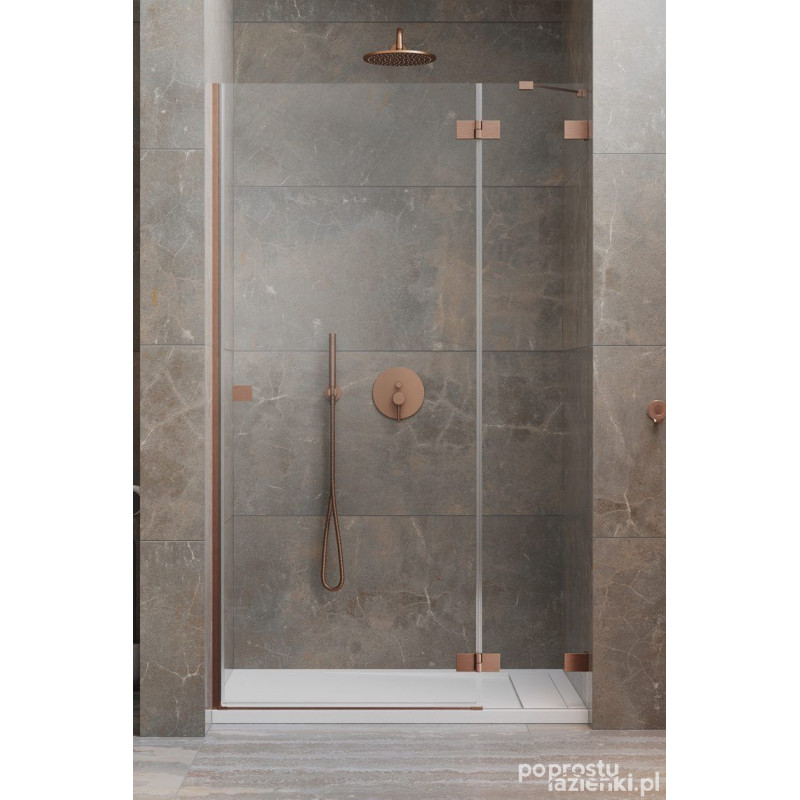 Drzwi prysznicowe 80 Prawe Essenza Pro Brushed Copper DWJ Radaway (10099080-93-01R)