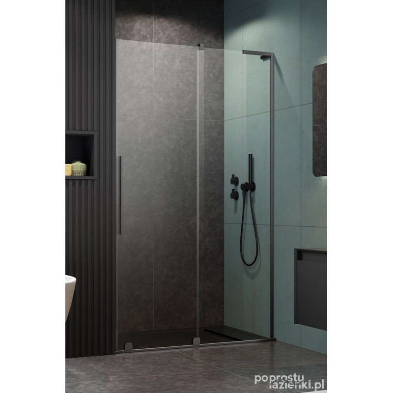 Drzwi wnękowe 100 Prawe Furo SL Brushed GunMetal DWJ Radaway (10307522-92-01R + 10110480-01-01)