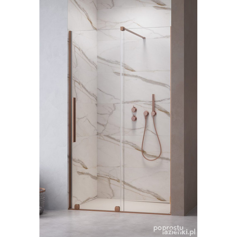 Drzwi wnękowe 110 Prawe Furo DWJ Brushed Copper Radaway (10107572-93-01R + 10110530-01-01)