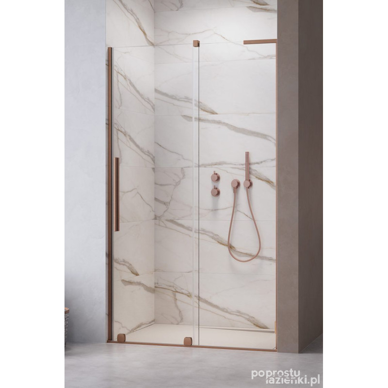 Drzwi wnękowe 110 Prawe Furo SL Brushed Copper DWJ Radaway (10307572-93-01R + 10110530-01-01)
