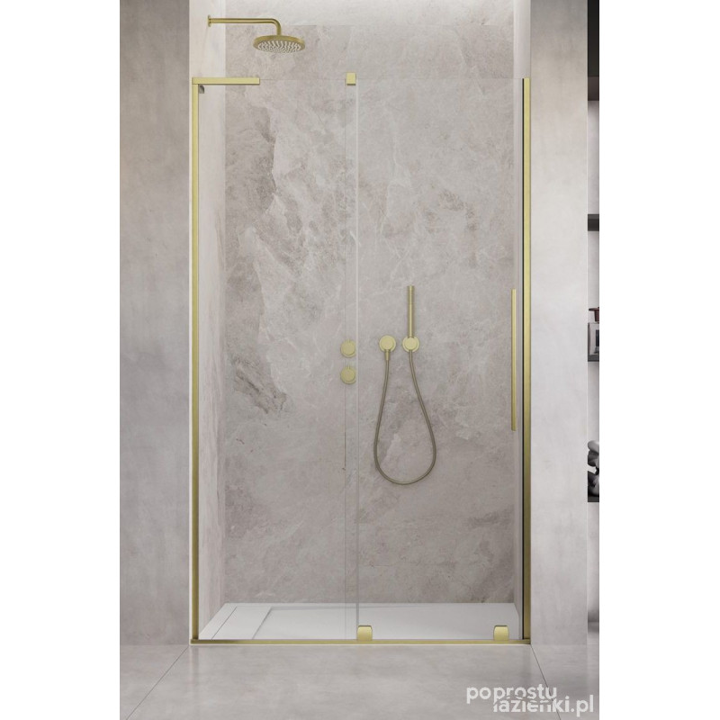 Drzwi wnękowe 120 Lewe Furo SL Brushed Gold DWJ Radaway (10307622-99-01L + 10110580-01-01)