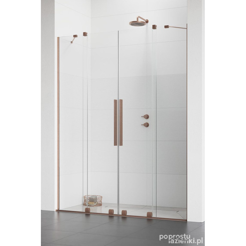 Drzwi wnękowe 130 Furo DWD Brushed Copper Radaway (10108363-93-01 + 10111317-01-01)
