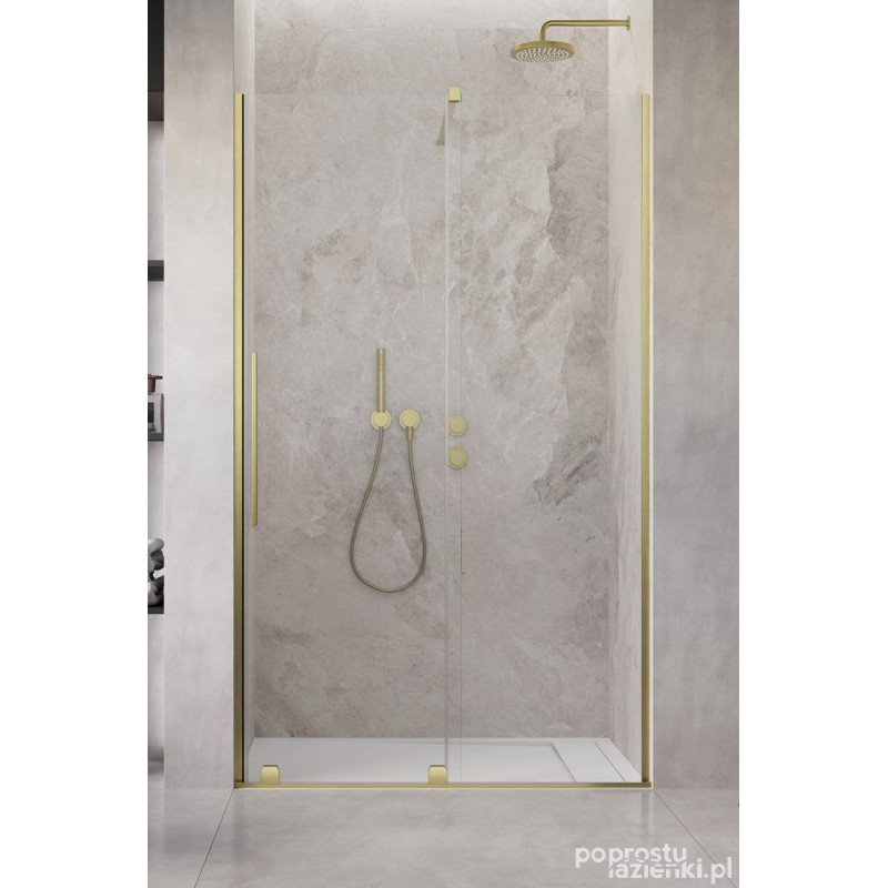 Drzwi wnękowe 130 Prawe Furo DWJ Brushed Gold Radaway (10107672-99-01R + 10110630-01-01)