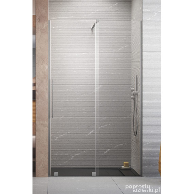 Drzwi wnękowe 140 Prawe Furo DWJ Brushed Nickel Radaway (10107722-91-01R + 10110680-01-01)