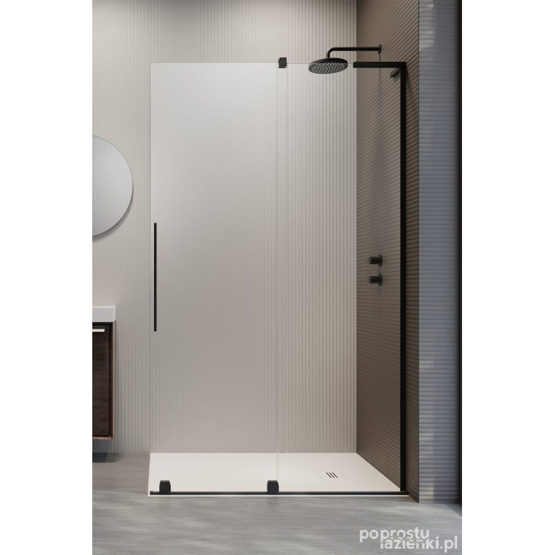 Kabina prysznicowa 100 Furo SL Walk-in Black Radaway (10306538-54-01R + 10110494-01-01)