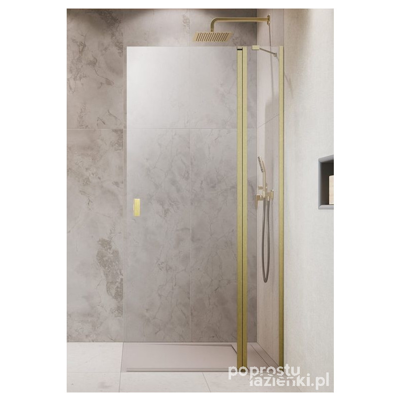 Kabina prysznicowa 100 Nes Brushed Gold walk-in KDD II Radaway (10031100-99-01R)
