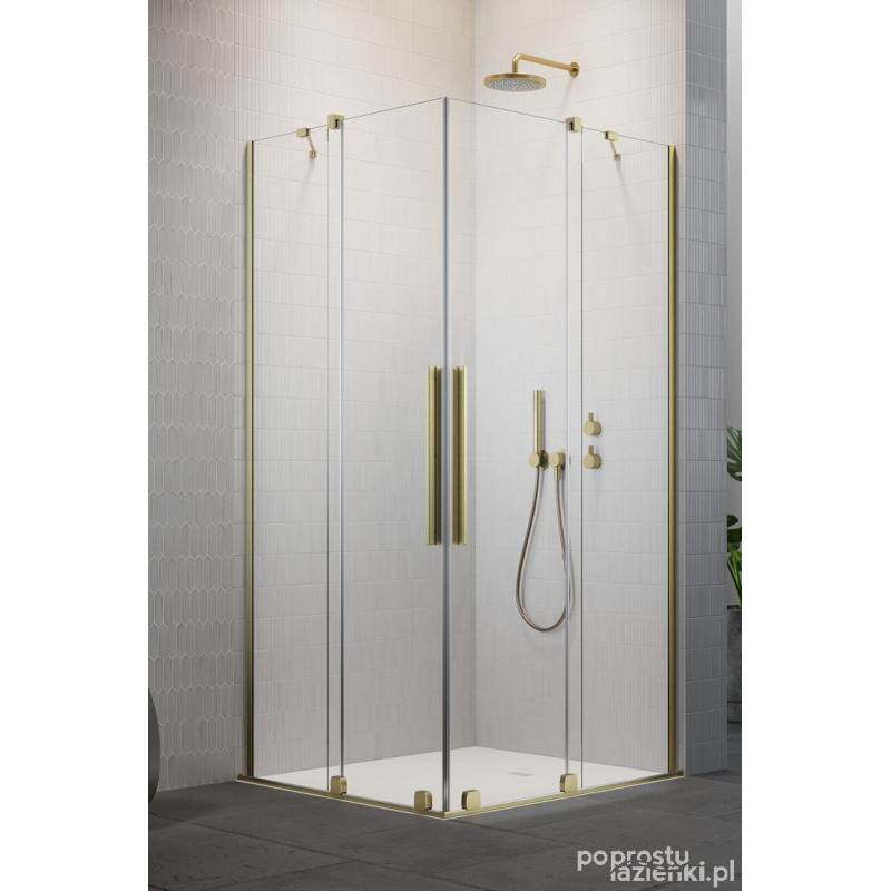Kabina prysznicowa 100Lx80P Furo KDD Brushed Gold Radaway (10105100-99-01L + 10105080-99-01R)