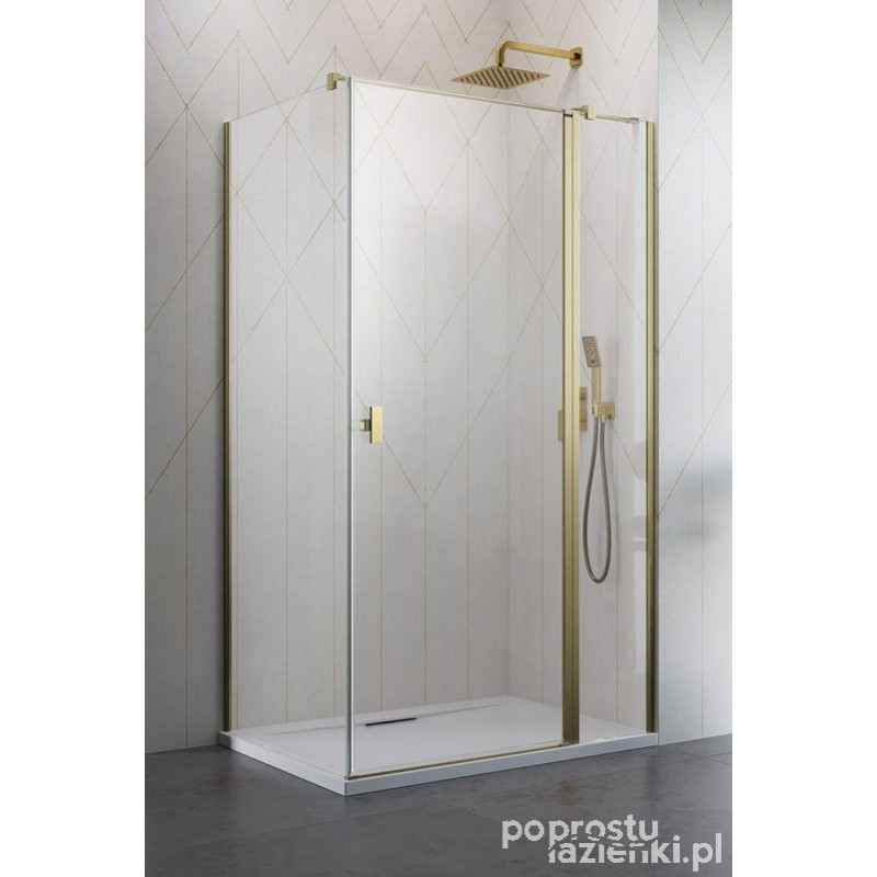 Kabina prysznicowa 100x100 Nes Brushed Gold KDJ II Radaway (10032100-99-01R + 10039100-01-01)