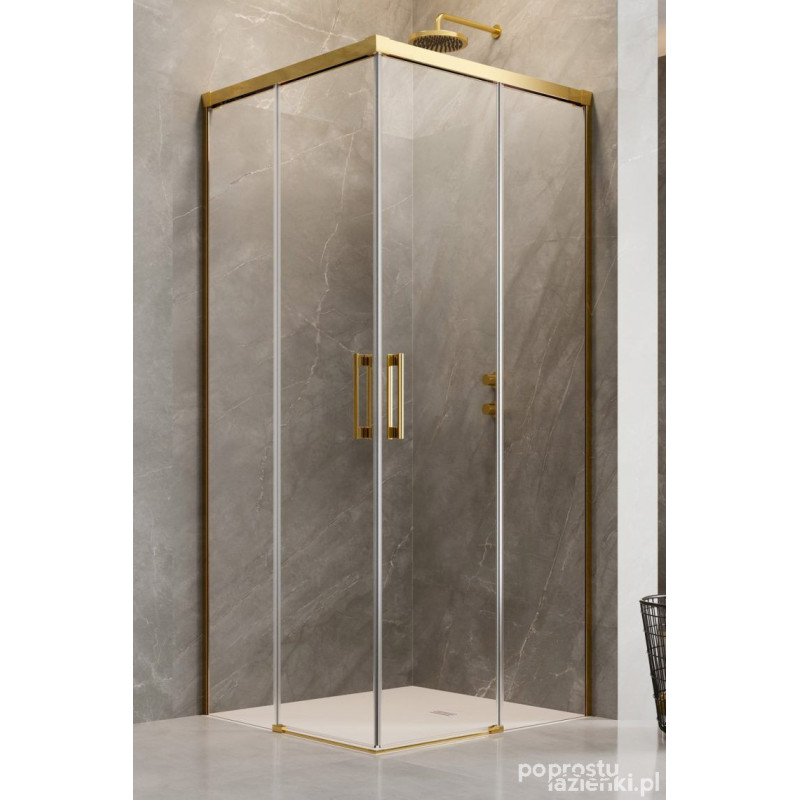 Kabina prysznicowa 100x70 Idea KDD Gold Radaway (387062-09-01L + 387065-09-01R)