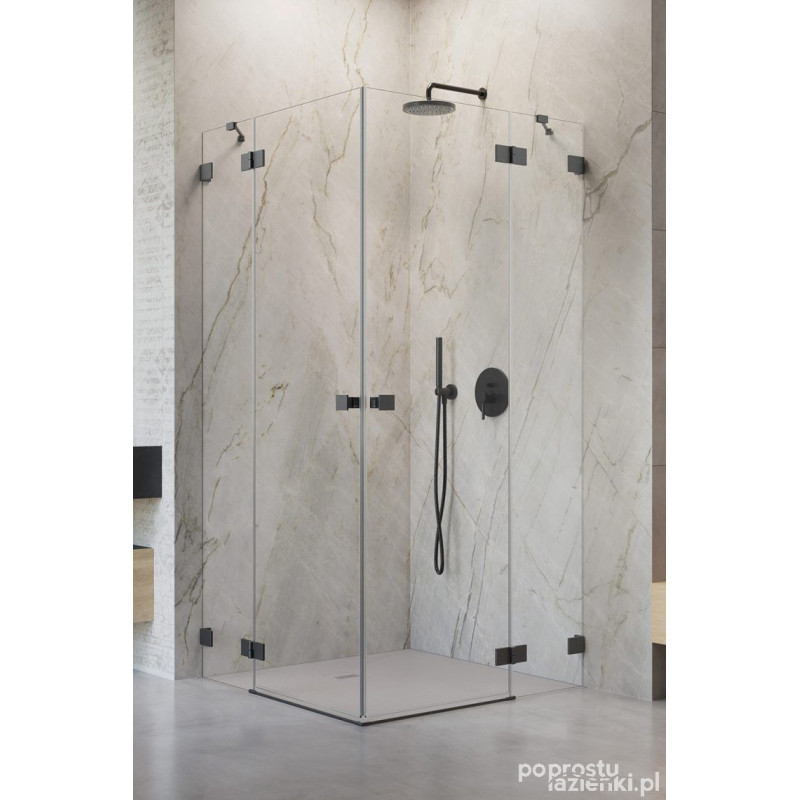Kabina prysznicowa 100x80 Essenza Pro Brushed GunMetal KDD Radaway (10096100-92-01L + 10096080-92-01R)