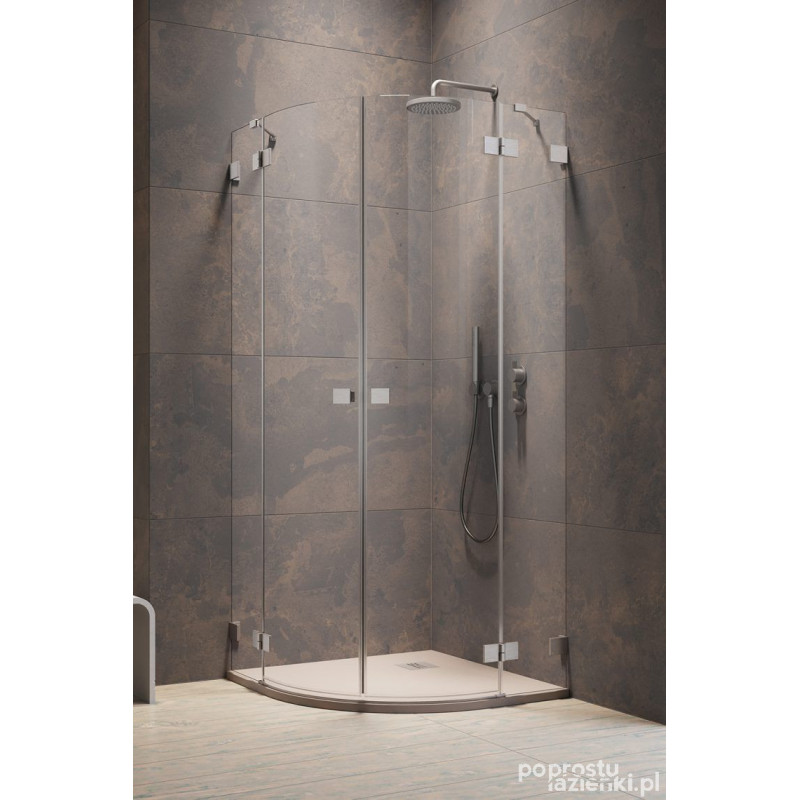 Kabina prysznicowa 100x80 Essenza Pro Brushed Nickel PDD Radaway (10095100-91-01L + 10095080-91-01R)