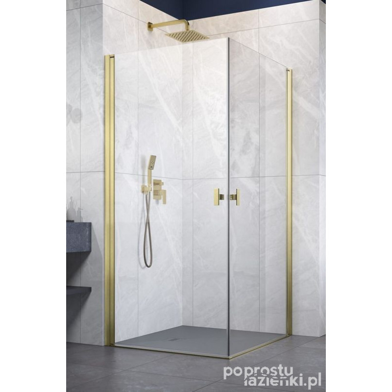 Kabina prysznicowa 100x90 Nes Brushed Gold KDD I Radaway (10021100-99-01L + 10021090-99-01R)