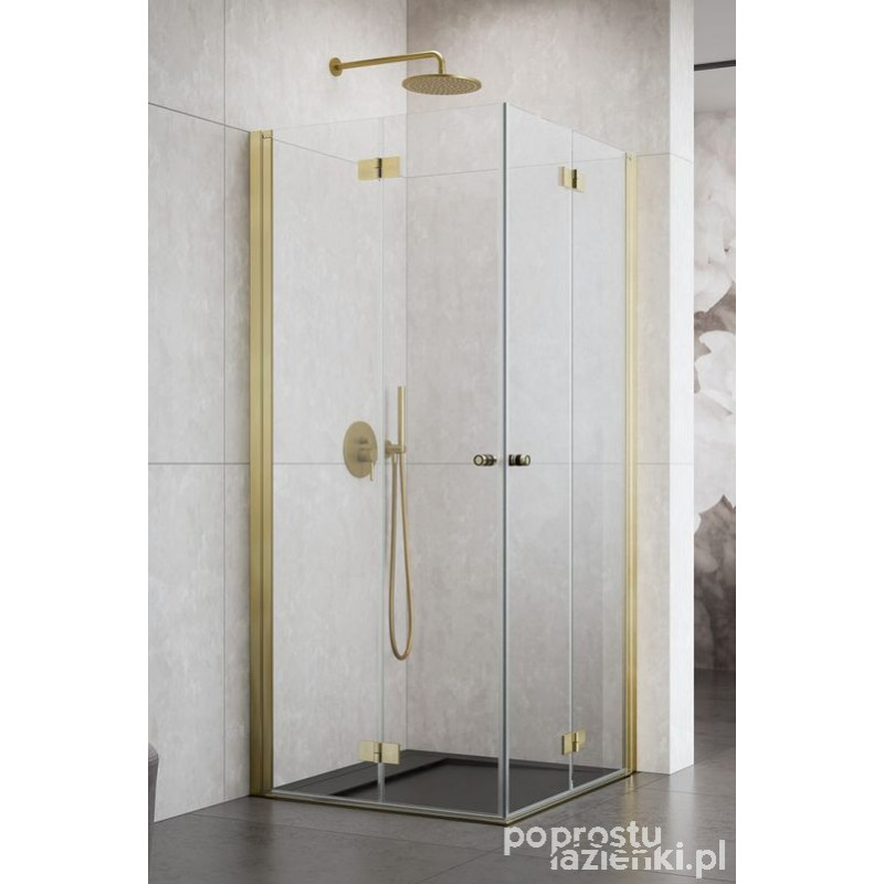 Kabina prysznicowa 100x90 Nes Brushed Gold KDD-B Radaway (10024100-99-01L + 10024090-99-01R)