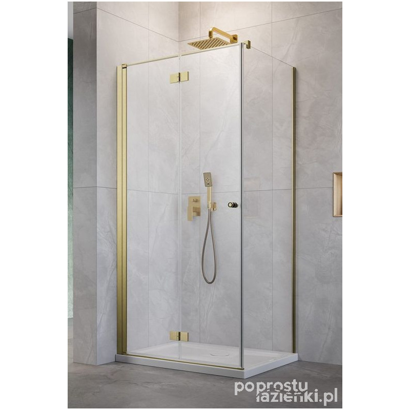 Kabina prysznicowa 100x90 Nes Brushed Gold KDJ B Radaway (10025100-99-01L + 10039090-01-01)