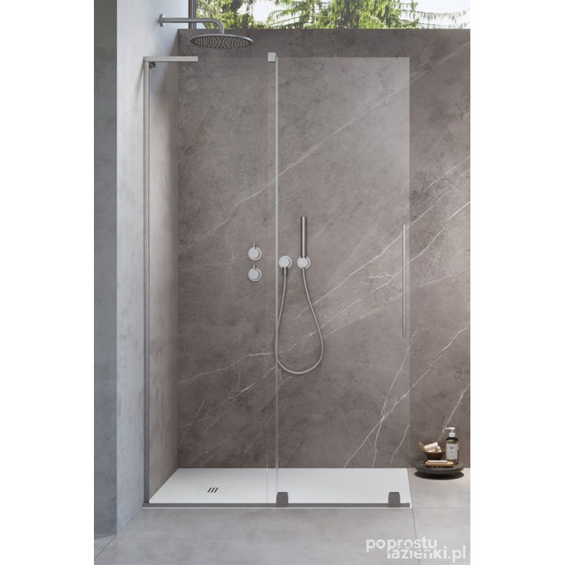 Kabina prysznicowa 120 Furo SL Walk-in Brushed Nickel Radaway (10306638-91-01L + 10110594-01-01)