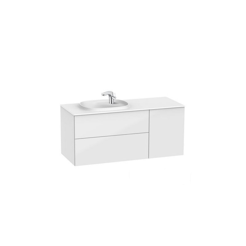 Szafka z umywalką i modułem bocznym 120 cm Beyond biały połysk Roca (A851391806)