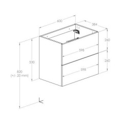 Szafka pod umywalkę 60 cm...