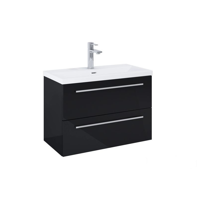 Szafka pod umywalkę 80 cm Kwadro czarny połysk Roca (A857970351)