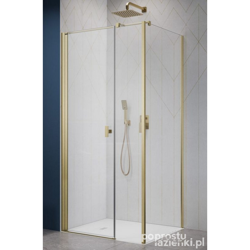 Kabina prysznicowa 120x100 Nes Brushed Gold KDS I Radaway (10023120-99-01L + 10043100-99-01)