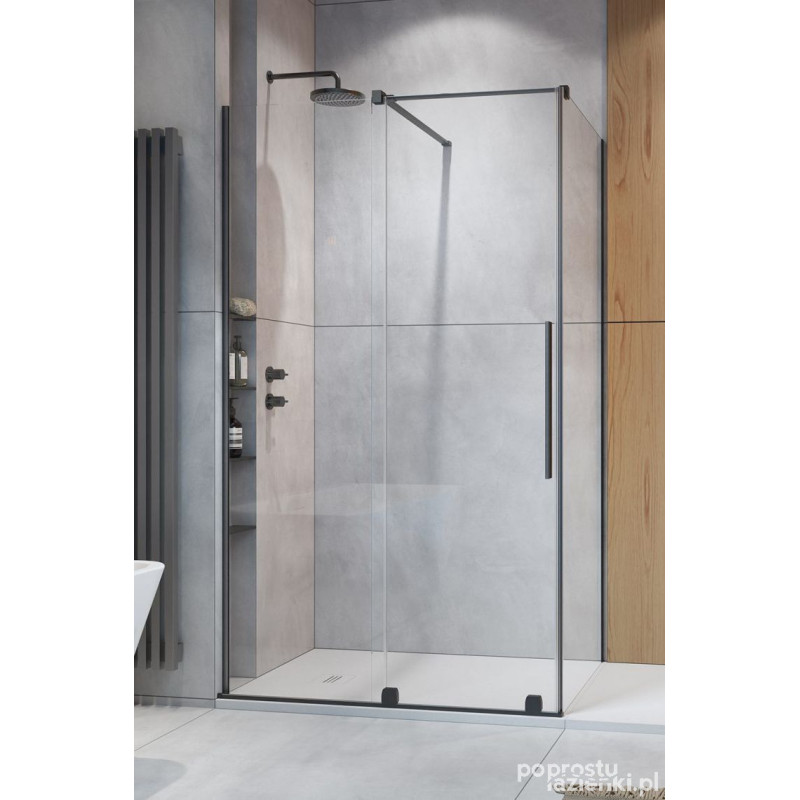 Kabina prysznicowa 120x70 Furo KDJ Brushed GunMetal Radaway (10104622-92-01L + 10110580-01-01 + 10113070-01-01)