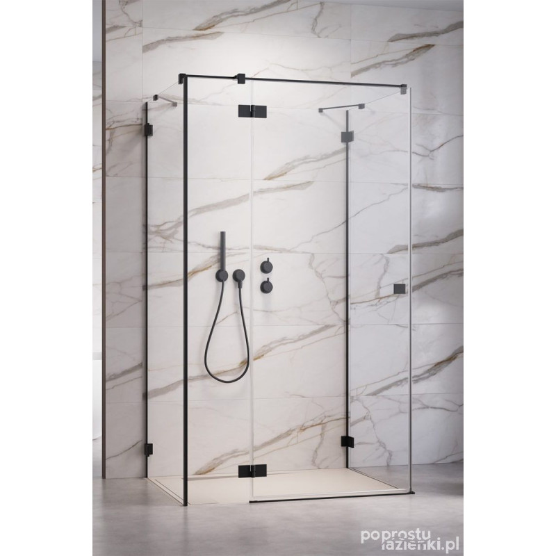 Kabina prysznicowa 120x75 Essenza Pro Black KDJ+S Radaway (10097312-54-01L + 10098075-01-01 + 10098075-01-01)