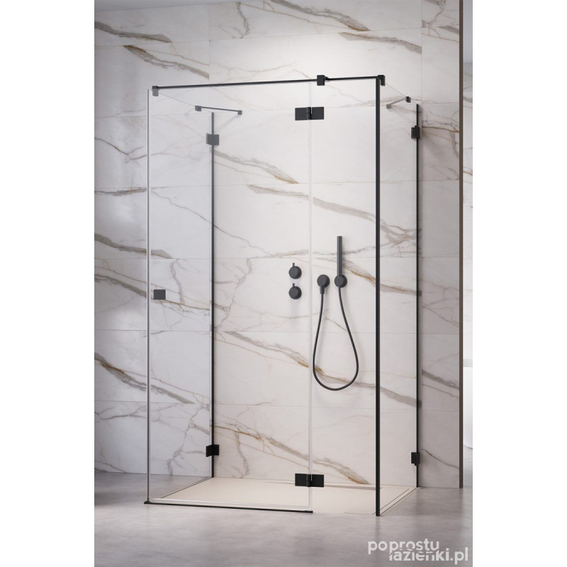 Kabina prysznicowa 120x75 Essenza Pro Black KDJ+S Radaway (10097312-54-01R + 10098075-01-01 + 10098075-01-01)