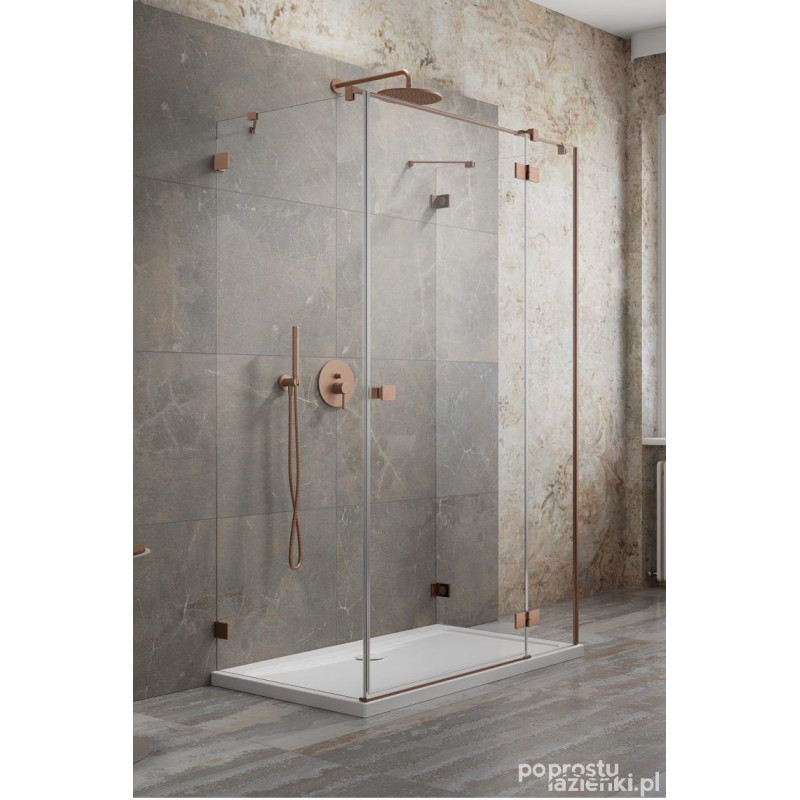 Kabina prysznicowa 120x75 Essenza Pro Brushed Copper KDJ+S Radaway (10097312-93-01R + 10098075-01-01 + 10098075-01-01)