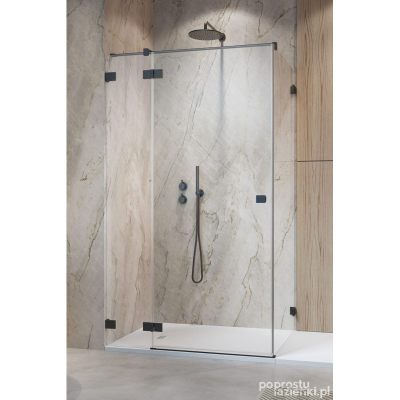 Kabina prysznicowa 120x75 Essenza Pro Brushed GunMetal KDJ Radaway (10097120-92-01L + 10098075-01-01)