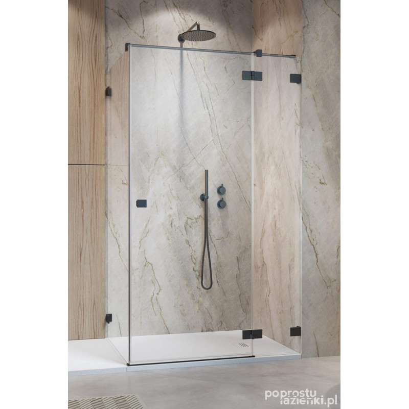 Kabina prysznicowa 120x75 Essenza Pro Brushed GunMetal KDJ Radaway (10097120-92-01R + 10098075-01-01)