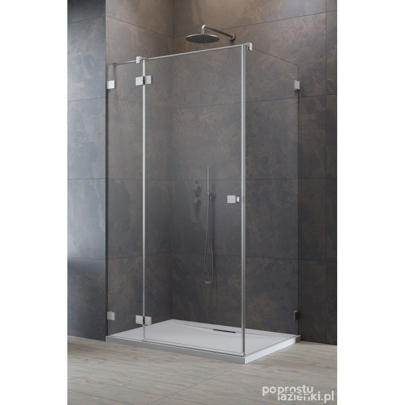 Kabina prysznicowa 120x75 Essenza Pro Brushed Nickel KDJ Radaway (10097120-91-01L + 10098075-01-01)