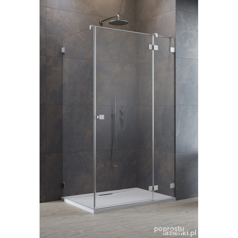 Kabina prysznicowa 120x75 Essenza Pro Brushed Nickel KDJ Radaway (10097120-91-01R + 10098075-01-01)