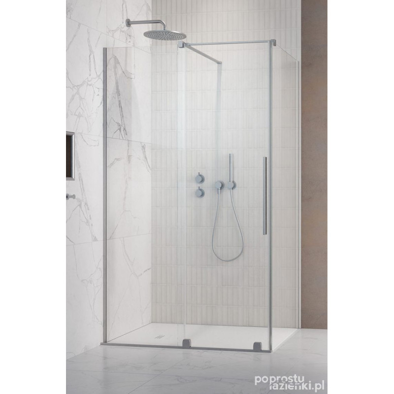 Kabina prysznicowa 120x75 Furo KDJ Brushed Nickel Radaway (10104622-91-01L + 10110580-01-01 + 10113075-01-01)