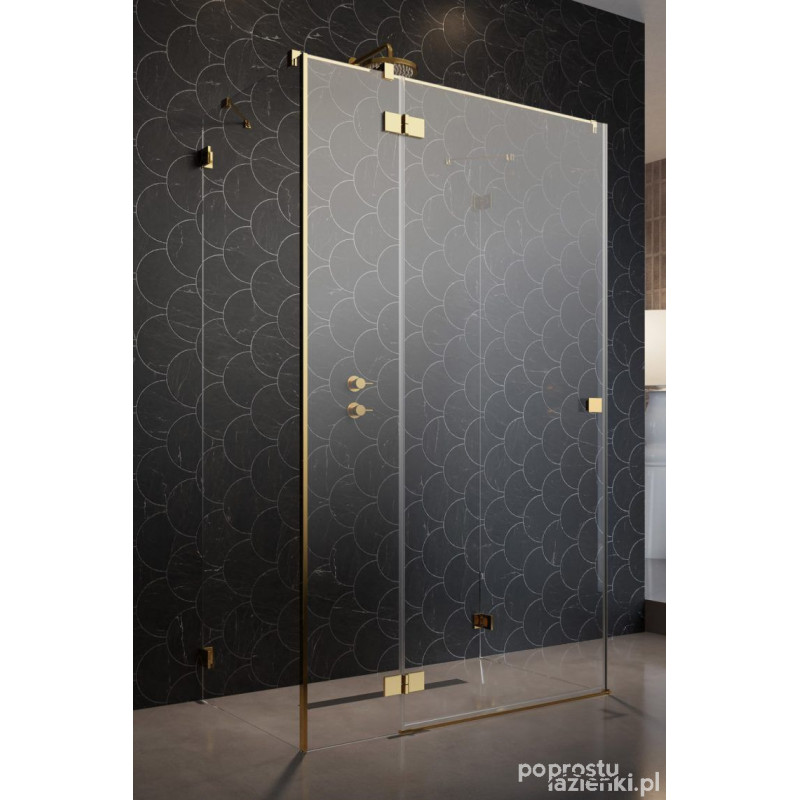 Kabina prysznicowa 120x75 Lewa Essenza Pro Gold KDJ+S Radaway (10097312-09-01L + 10098075-01-01 + 10098075-01-01)
