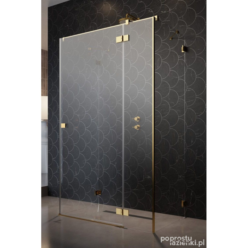 Kabina prysznicowa 120x75 Prawa Essenza Pro Gold KDJ+S Radaway (10097312-09-01R + 10098075-01-01 + 10098075-01-01)