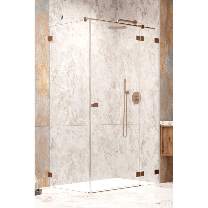 Kabina prysznicowa 120x80 Essenza Pro Brushed Copper KDJ Radaway (10097120-93-01R + 10098080-01-01)