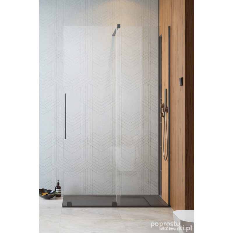 Kabina prysznicowa 130 Furo Walk-in Brushed GunMetal Radaway (10106688-92-01R + 10110644-01-01)