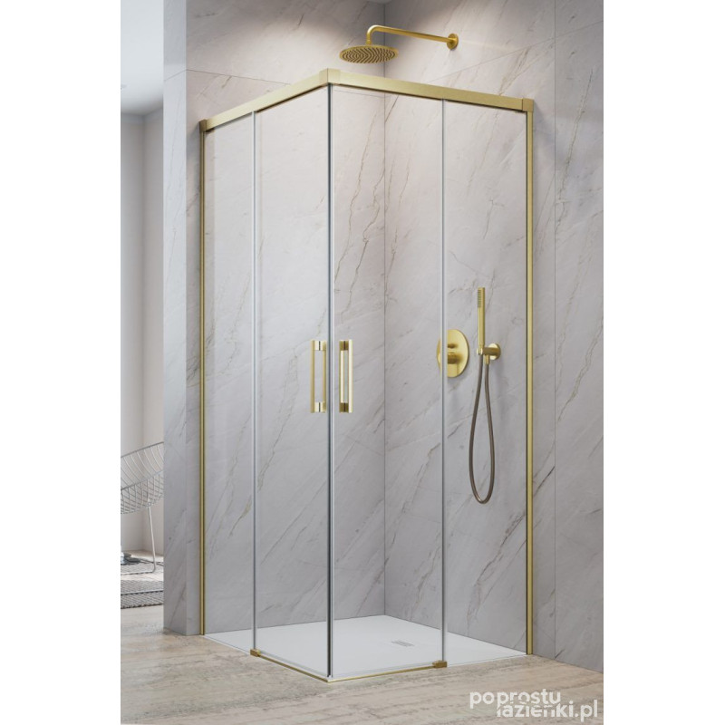 Kabina prysznicowa 120x100 Idea 8 Brushed Gold KDD Radaway (10370120-99-01L + 10370100-99-01R)