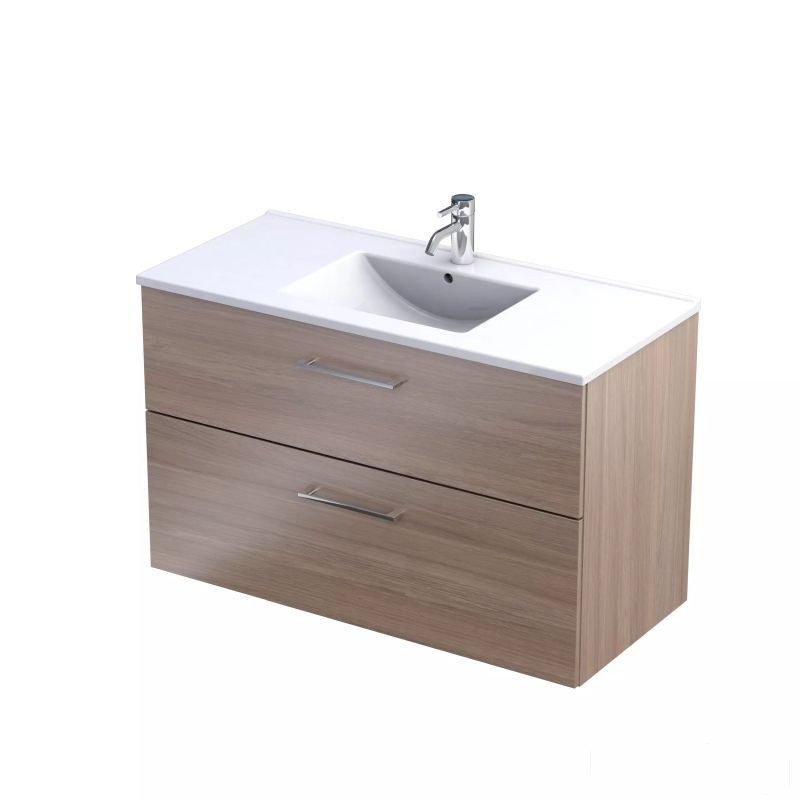 Szafka z umywalką 100 dąb urban jasny Geo Oristo (KI01-ZD2S-100-81)