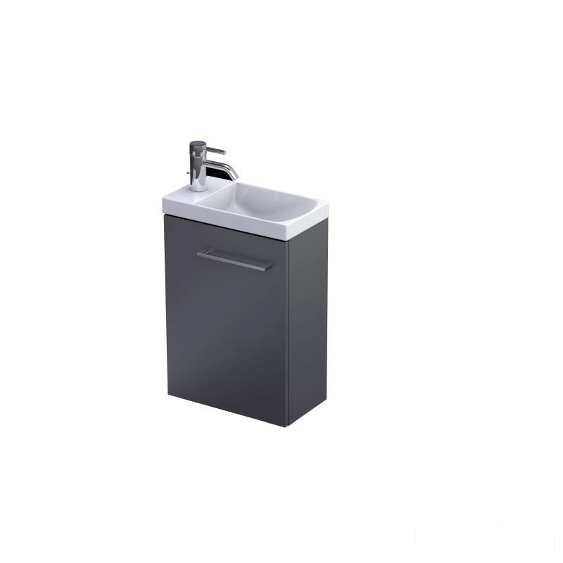 Szafka z umywalką 40 grafit mat Geo Oristo (KI01-ZD1D-40-6)