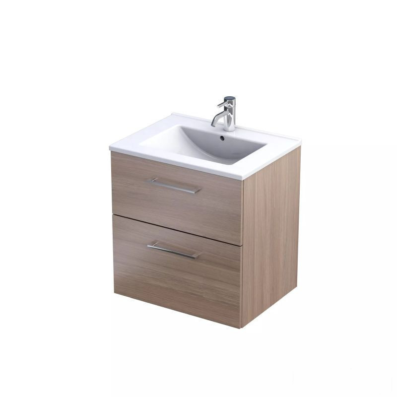 Szafka z umywalką 60 dąb urban jasny Geo Oristo (KI01-ZD2S-60-81)