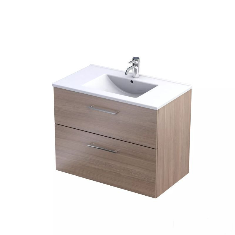 Szafka z umywalką 80 dąb urban jasny Geo Oristo (KI01-ZD2S-80-81)