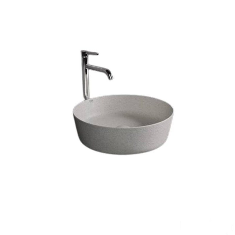 Rak ceramics batu umywalka slim nablatowa okrągła  42 cm mica white Rak-batu RAK Ceramics (BATCT4200600A)