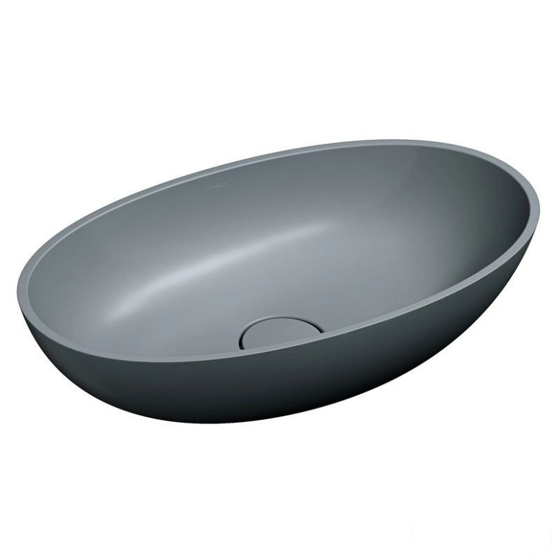 Umywalka nablatowa SHELL M+ ash grey Omnires (SHELLUNAG)