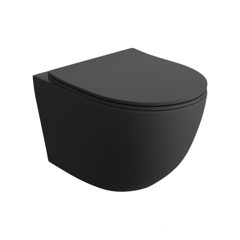 Miska wc z deską toro black miska wirowa Racer RAK Ceramics (RACSET05TO504)