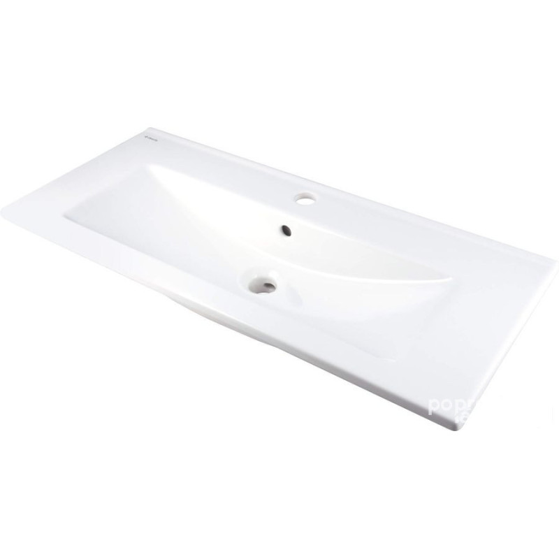 Umywalka ceramiczna wpuszczana z miejscem na baterię -  Deante (CTU 638M)